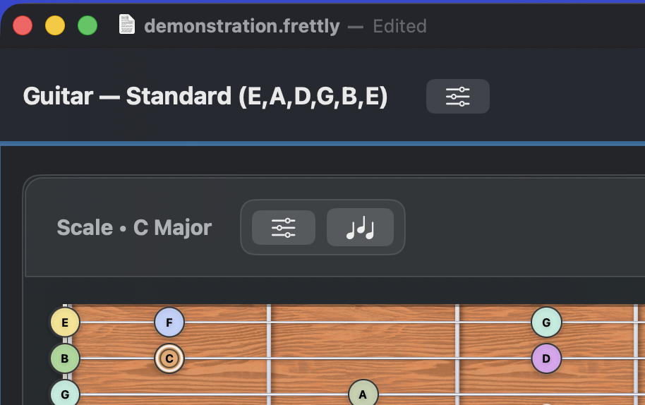 Document title showing instrument and tuning